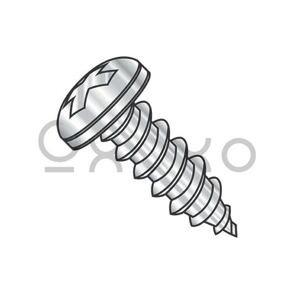 Oxoxo 10-16X3/8 Phillips Pan Self Tapping Screw Type AB Fully Threaded 316 Stainless Steel, 4000PK 632330 - main