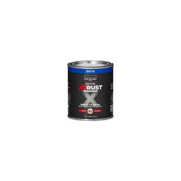 True Value Premium Ant-Rust Oil-Base Enamel, Black Satin, 1-Qt. XO18-QT - main
