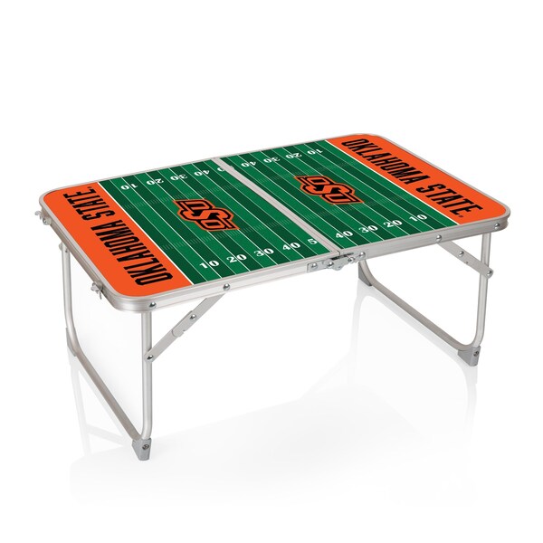 Picnic Time Family Of Brands Oklahoma State Cowboys - Concert Table Mini Portable Table, Charcoal Wood Grain 843-00-141-464-0 - main