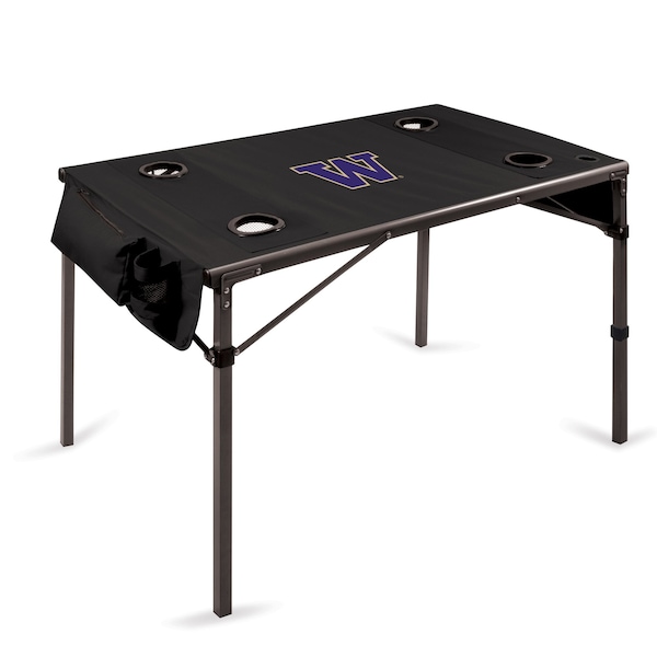 Picnic Time Family Of Brands NCAA Washington Huskies Travel Table Portable Folding Table, Camping Table, Outdoor Table 799-00-179-624-0 - main