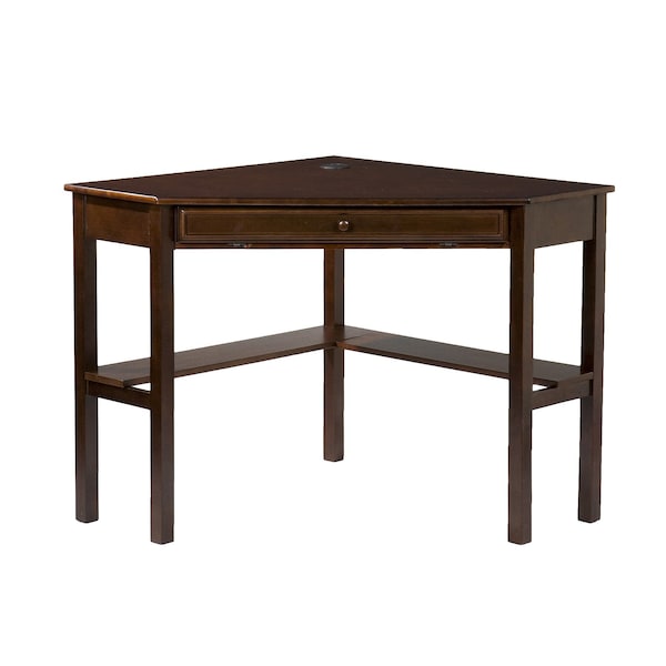 Homeroots Espresso Corner Computer Desk 402033 - main