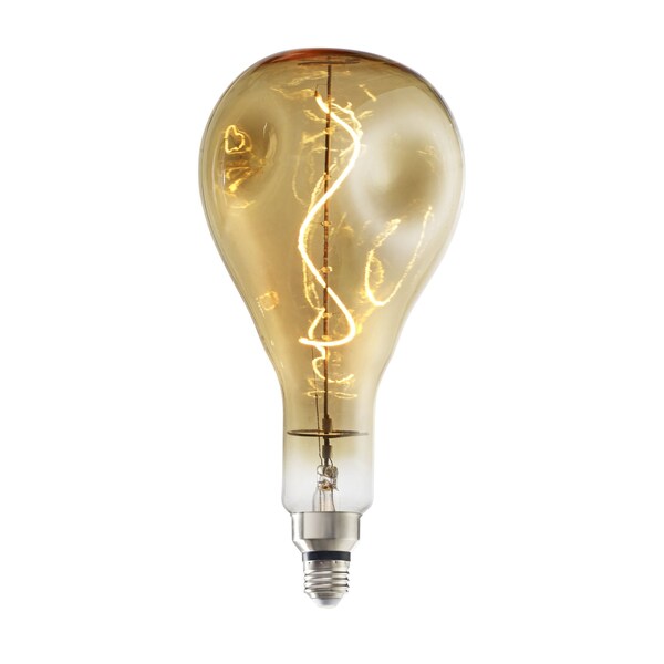 Bulbrite 60-Watt Equivalent Droplet Amber Light Dimmable LED Grand Filament Nostalgic Light Bulb 776317 - main