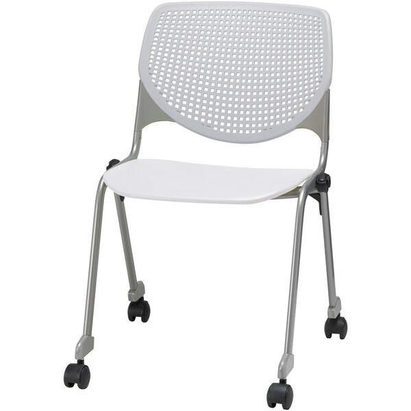 Kfi Poly Stack Chair, Lt Grey Back CS2300-BP13-SP08 - main