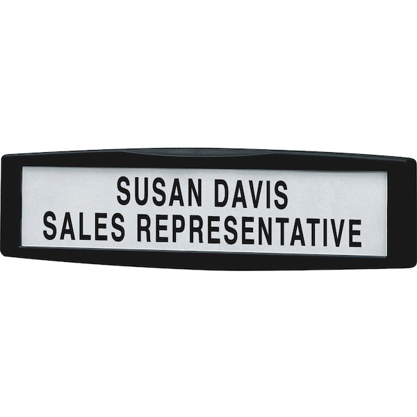 Fellowes Name Plate, ABS Plastic, Black 75906 - main