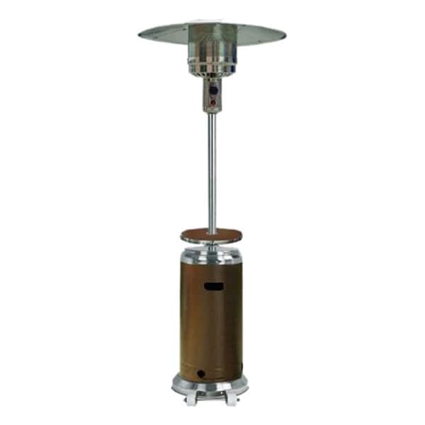 Hiland Outdoor Two-Toned Patio Heater in Stainless Steel and Hammered Bronze HLDS01-SSHGT - main
