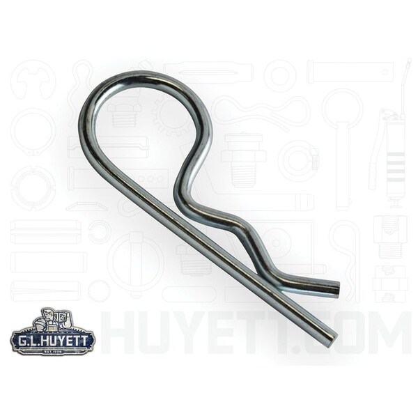 Huyett Bridge Pin, Zn Plt Spg Stl, .120 Wire Dia x 2.375 L x .720 In Eye Dia x Fits .5 to 5/8 Shft BP-2106 - main