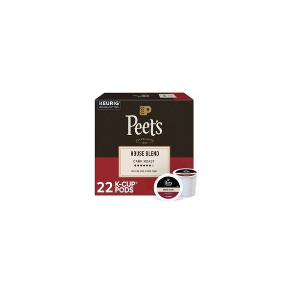 Peets Coffee Peet's Coffee K-Cup House Blend Coffee, Compatible with Keurig Brewer, Dark, K-Cup, 4PK 5000363638 - main