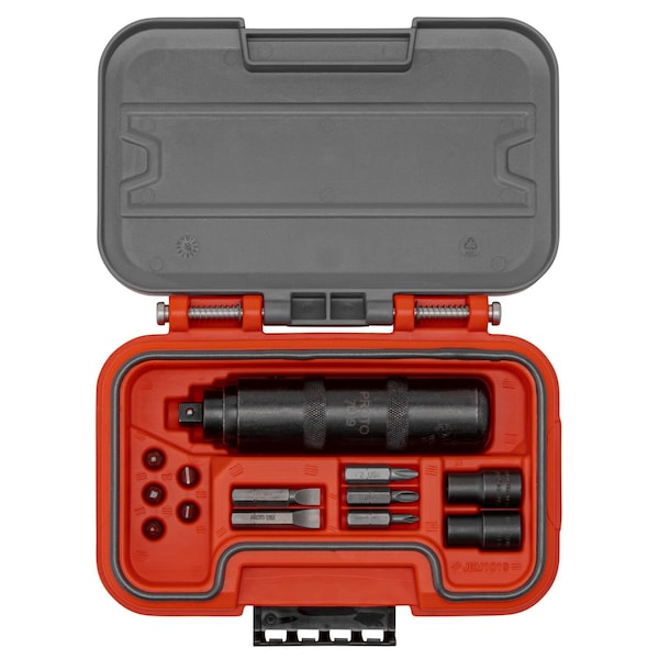 Proto Hand Impact Driver Set, 3/8 in Drive, Black Oxide, 13-Piece