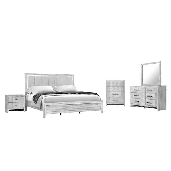 Global Furniture Usa Contemporary Elsie Grey King Bed Group ELSIE-GREY-KBG - main