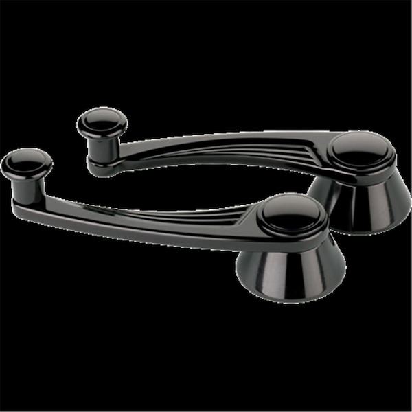 Billet Specialties BLK46525 Ball Milled Black Window Crank for GM Ford 49-Up BSPBLK46525 - main
