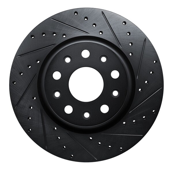 Dynamic Friction Co DFC Brake Rotor - Drilled and Slotted - Black 633-42039R - main