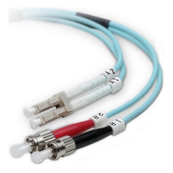 Belkin Fiber Optic Patch Cable - LC Male - ST Male - 16.4ft - Aqua F2F402L0-05M-G - main
