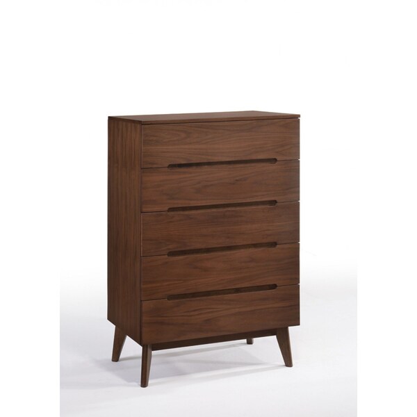 Homeroots 32in Brown Accent Chest With Five Drawers 473067 - main