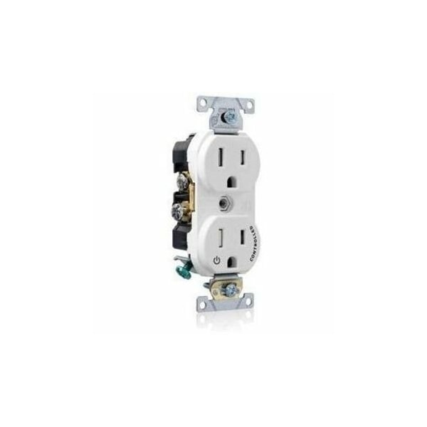 Leviton Plugs&Rcptcls, 15A, 125VAC, Wht, Poly, PK1 TBR15-S1W - main
