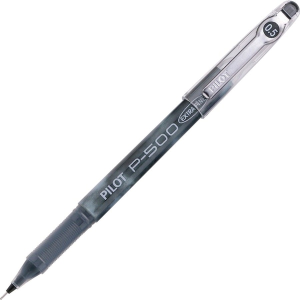 Pilot Precise P-500 Gel Rollerball Pen, Extra Fine, 0.5mm, Black Barrel/Ink, Dozen 38600 - main