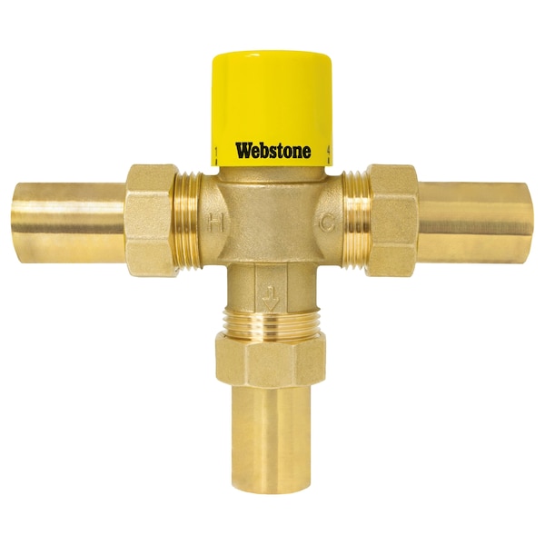 Nibco 1/2 Swt Lf Br Tmv W/Check W/Temperature H-75202W - main