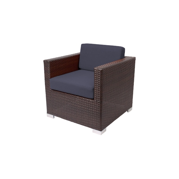 Bfm Seating Aruba Wicker Arm Chair with Sunbrella Cushions PH5102JV-14089 - main