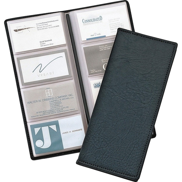 Cardinal Brands Cardinal Sewn Vinyl 96 Card File, Black 34422 - main