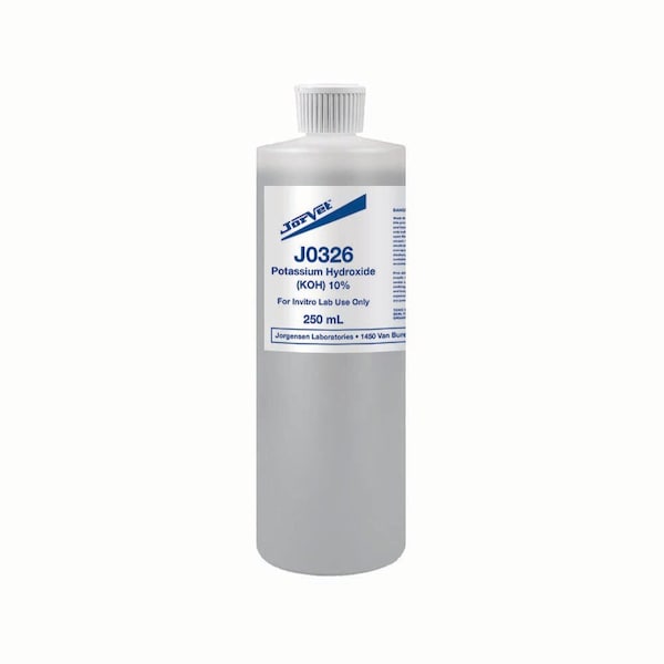Jorgensen Laboratories Potassium Hydroxide 10%, 250mL J0326 - main