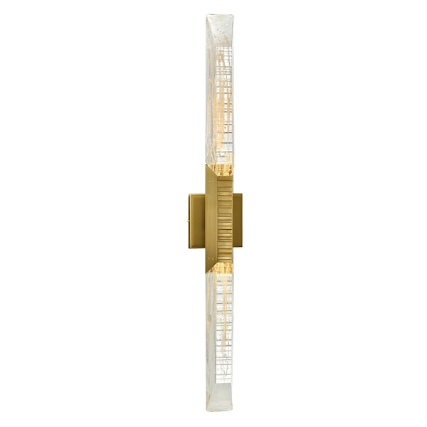 Cwi Lighting Petra Integrated LED 36in Brass Vanity Light with Handcrafted Glass 1723W36-2-624 - main