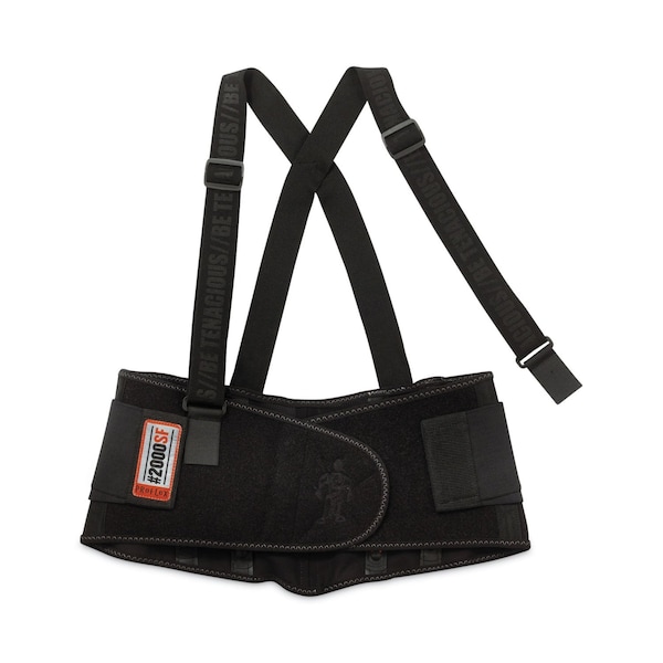 Ergodyne ProFlex 2000SF High-Performance Spandex Back Support Brace, 4X-Large, 52in to 58in Waist, Black 11288 - main
