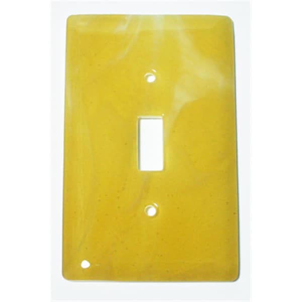 Aquila Art Glass Amber Swirl 1 Gang Switch WP2003-1GS - main