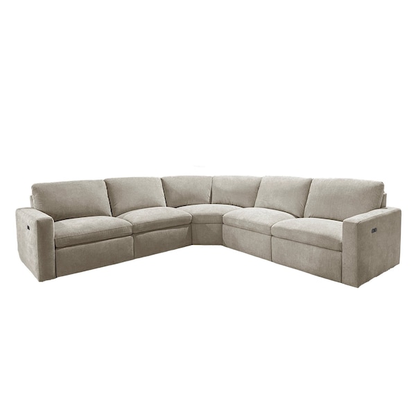 Homeroots 144in Beige Fabric Solid Wood Sofa 674616 - main