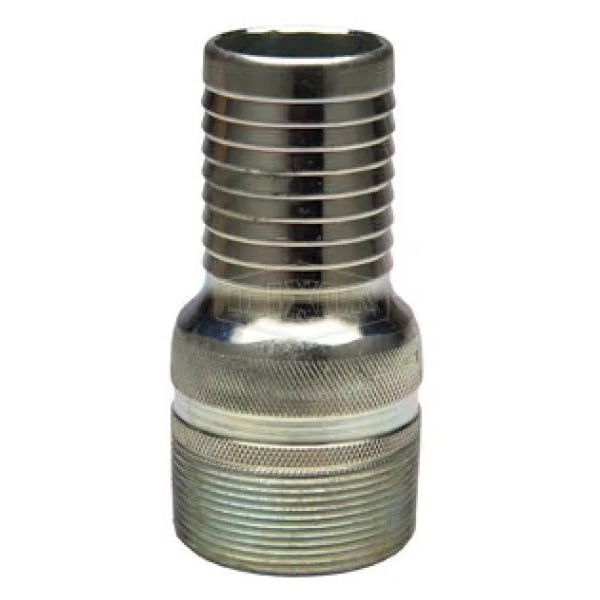 Dixon Jump Size King Combination Nipple, 2 x 1-3/4 in NPT x Hose Shank, Carbon Steel, Zinc Plated, Domest STC175200 - main