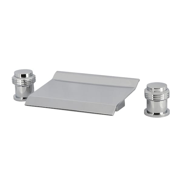 Kingston Brass Two-Handle Deck Mount Waterfall Roman Tub Faucet, Polished Chrome LS2241MR - main