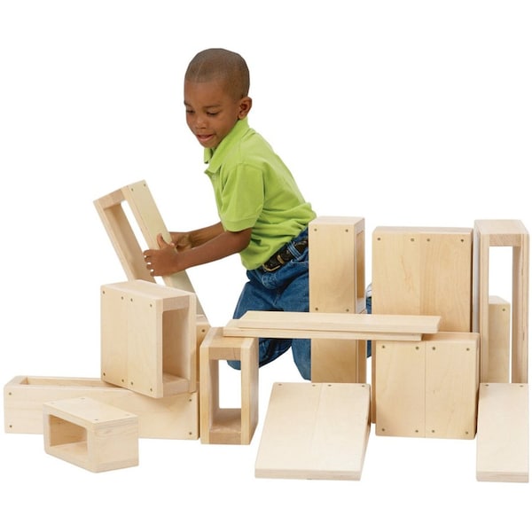 Guidecraft Hollow Blocks, 16-Piece Set G97080 - main