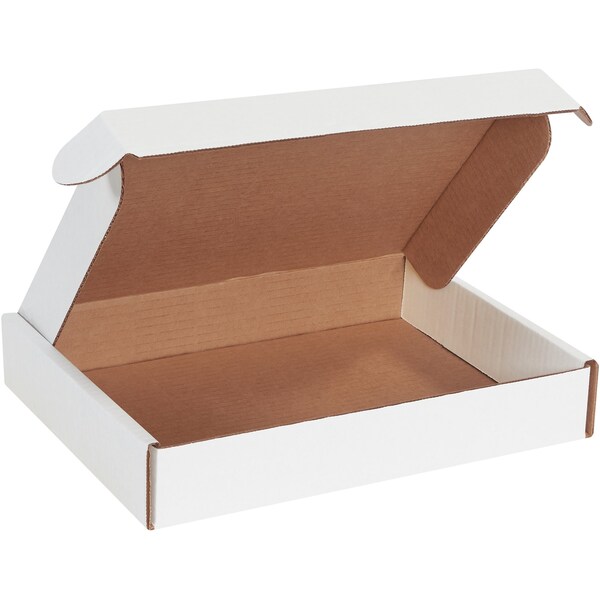 Non-Branded 12 3/4 x 10 5/8 x 2in White Deluxe Literature Mailers, 50PK MFL12102 - main