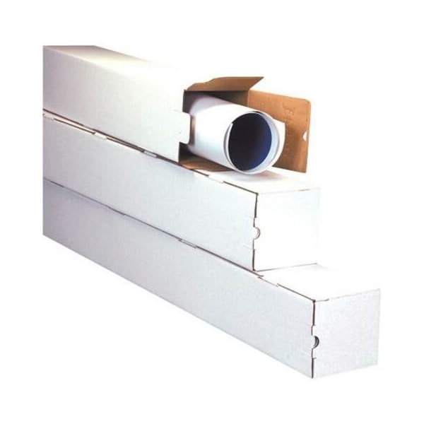 Partners Brand Square Mailing Tubes, 5" x 5" x 30", White, 25/Bundle M5530 - main