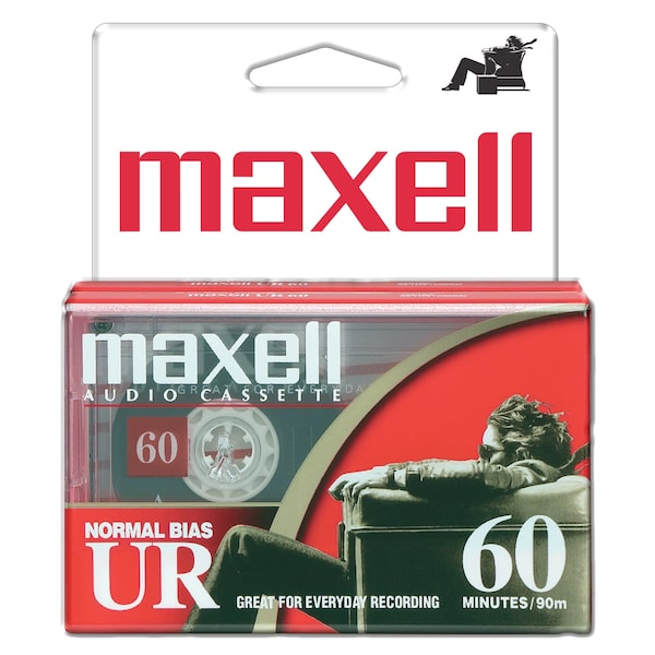 Maxell UR-60 AUDIOTAPE, 60 MINUTE 2PK HANGING, 2PK 109024 - main
