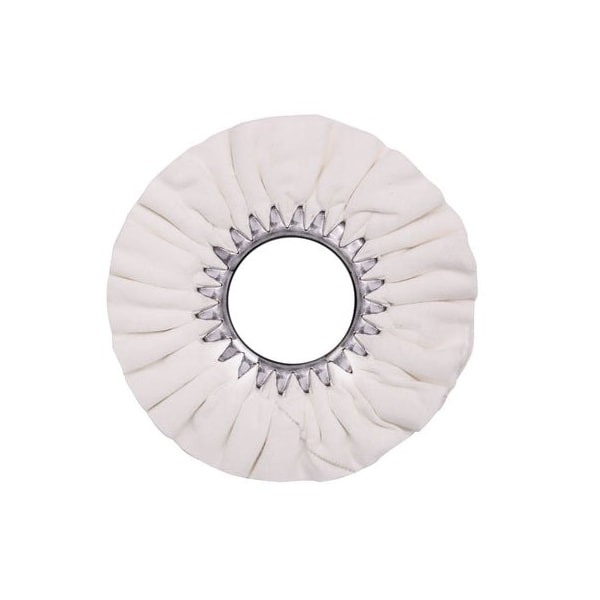 Renegade Products Usa 9 Inch, White Flannel, No Center Plate Case Pack Airway Buffing Wheels, Bulk Deal, 5PK FAW9NCPDFX5PAK - main