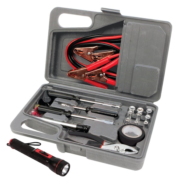 Performance Tool Roadside Safety Tool Kit, Jumper Cables, Pliers, Screwdriver, Fuse Kit W1556 - main