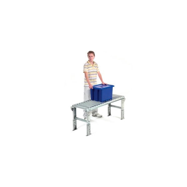 Omni Metalcraft Omni Metalcraft 1-3/8" Dia. Aluminum Roller Conveyor Straight Section RAHS1.4-18-3-5 - main