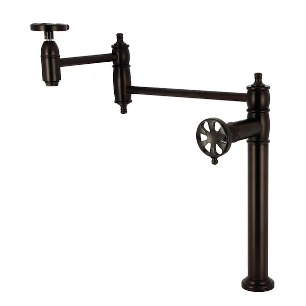 Kingston Brass Deck Mount Pot Filler Faucet, Oil Rubbed Bronze KS3705RX - main
