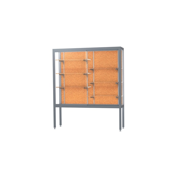 Ghent Display Case 60x66x16, Cork, Satin 11405-CK-SN - main