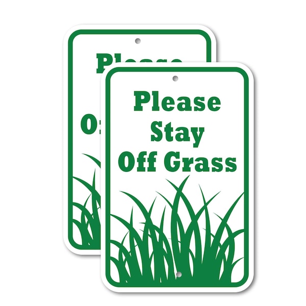 Signmission Please Stay Off Grass, 18'' X 24'' 2 Signs, Heavy Gauge Aluminum, 2PK A-1824-2PACK-2948 - main