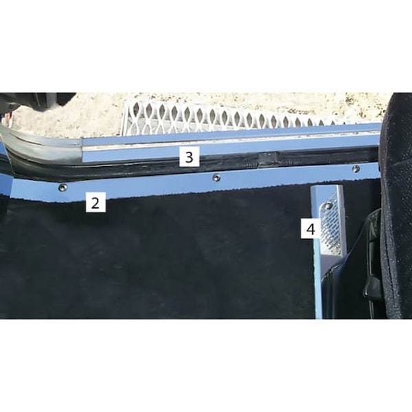 Ilc Replacement For Peterbilt 359 Year 1973 Stainless Steel Cab Door To Carpet Transition Trim WZ-EKXQ-X - main
