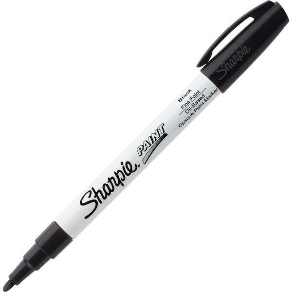 Sanford Sharpie Paint Marker, Oil Based, Fine, Black Ink 35534 - main