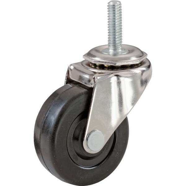 Shepherd Hardware 4'' Rubber Swivel Caster with Threaded Stem 9196 - main