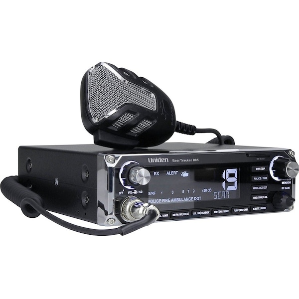 Uniden BearTracker 885 Hybrid CB Radio/Digital Scanner - 2.1" Height x 7.2" Width - Black BEARTRACKER885 - main