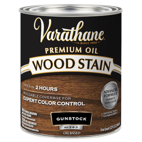 Varathane Premium Wood Stain, Oil Based, Gunstock, 1 Quart 211728H - main