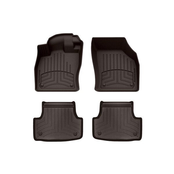 Weathertech Cocoa, Front and Rear FloorLiner HP 47496-1-2IM - main