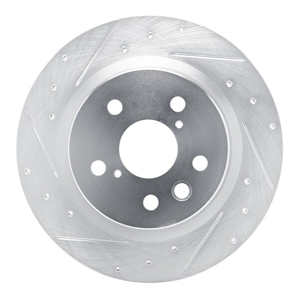 Dynamic Friction Co DFC Brake Rotor - Drilled and Slotted - Silver 631-75056L - main