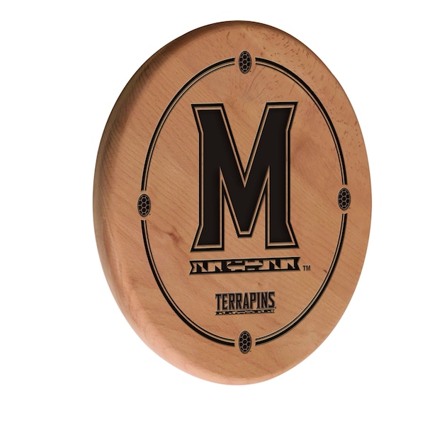 Holland Bar Stool Co University of Maryland 13" Laser Engraved Solid Wood Sign WSgnLNatMrylnd - main