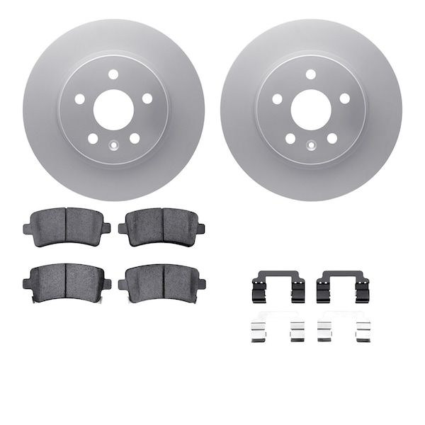 Dynamic Friction Co DFC GEOSPEC Coated Rotors with 5000 Brake Pads - Ceramic and Hardware 4512-65051 - main