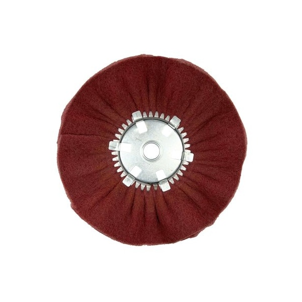 Renegade Products Usa 14" Satin Buffing Wheel for Polishing Machines (With 1-1/4" Arbor Center Plate) FSA14X5X1-1/4N0-4P-HSVFN - main