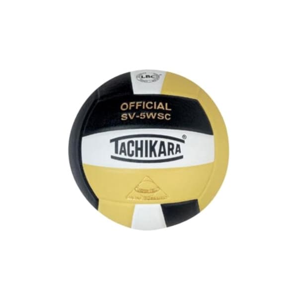Tachikara Tachikara SV5WSC.BWVG Sensi-Tec Composite High Performance Volleyball - Black-White-Vintage Gold SV5WSC.BWVG - main